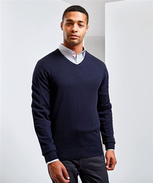 'Essential' acrylic v-neck sweater | PR400 | Print Hero Ltd